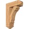 Ekena Millwork Merced Arts and Crafts Smooth Bracket w/ Offset Brace, Western Red Cedar, 7 1/2"W x 22"D x 30"H BKT0806X22X30MRC03SWR - alternate 1